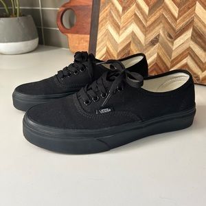 Vans Authentic Black Canvas Low Top - NWOT - M7 / W8.5